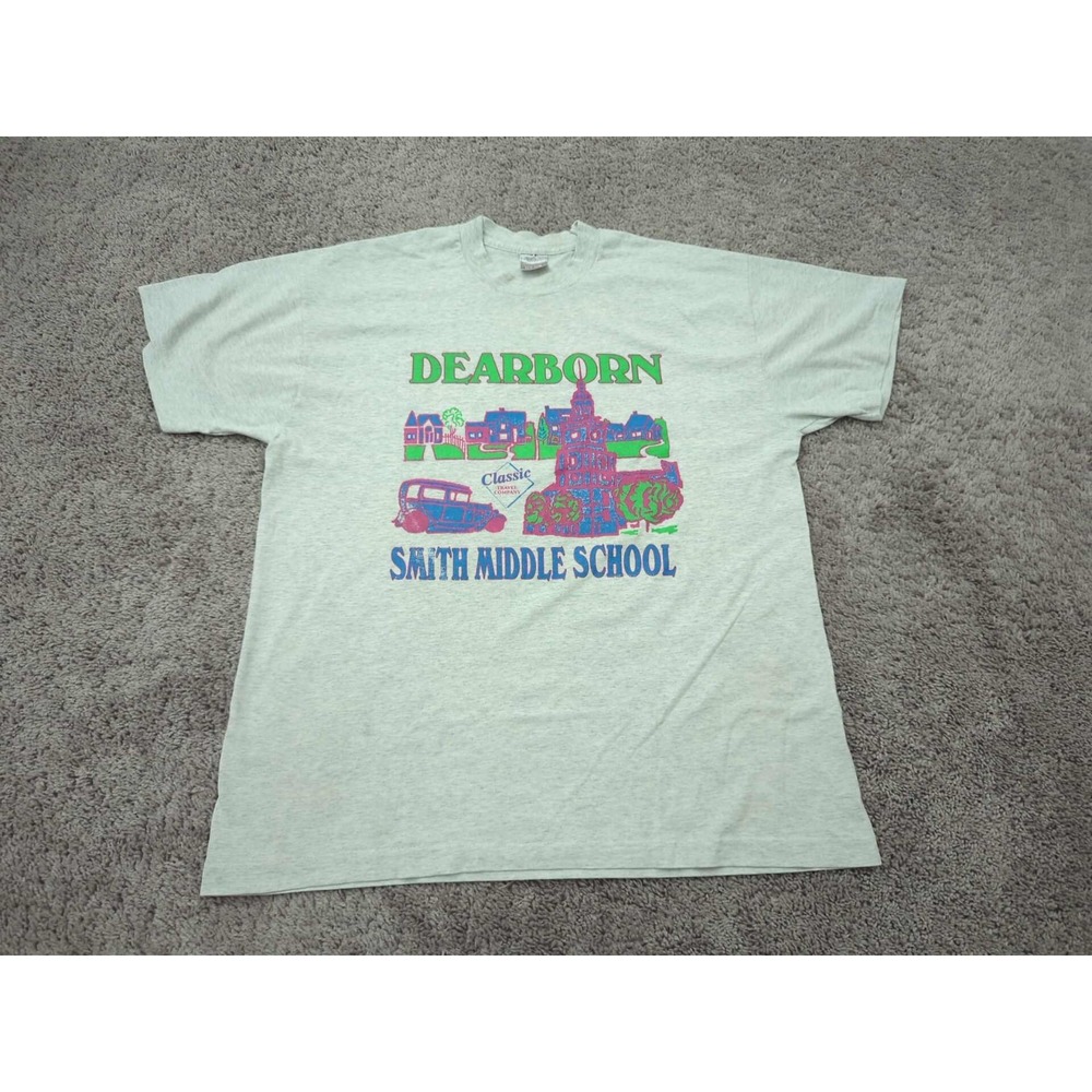 Vintage T Shirt Mens XL Dearborn MI BEST Fruit of the Loom Made in the USA